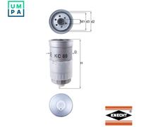 FUEL FILTER KC 69 FOR VW GOLF/IV/Mk BORA CADDY/II/VAN/MPV JETTA POLO AUDI