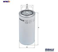 FUEL FILTER KC 75 FOR D12A380/D12A420/D12A340/D12C420/D12C340/D12D380 12.1L 6cyl