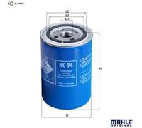 MAHLE KC94 Fuel Filter 93.6mm Diameter 144mm Height Service Fits SCANIA