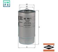 MAHLE KC98/1 Fuel Filter 81mm Diameter 163mm Height Service Fits BMW 7 Series