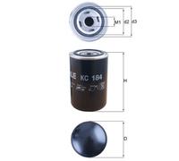 MAHLE KC184 Fuel Filter 93mm Diameter 143mm Height Service M24x1.5 Fits SCANIA