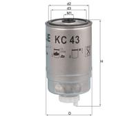 Fuel Filter KC43 Mahle 26561118 1902138 4764725 4792138 4795601 78687345 Quality