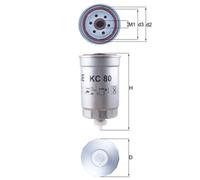 Fuel Filter KC80 Mahle 3B0127400 3B0819817 3B0127400C 8D0127435 190660 79843244