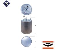 FUEL FILTER KL 100/1 FOR MERCEDES-BENZ OM668.914/942/940/941 1.7L 4cyl A-CLASS