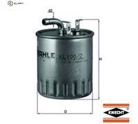 Fuel Filter KL100/2 78739153 by MAHLE ORIGINAL - Single