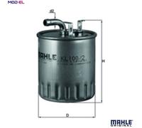 Fuel Filter KL100/2 78739153 by MAHLE ORIGINAL - Single