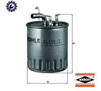 Fuel Filter KL100/2 78739153 by MAHLE ORIGINAL - Single