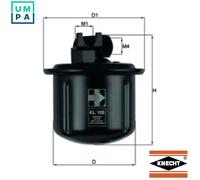 FUEL FILTER KL 108 FOR HONDA INTEGRA/SJ/VI CIVIC/MK/Hatchback BALLADE 1.5L 4cyl