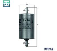 Fuel Filter KL14 Mahle 6N0201511 156728 156779 5470530 91470530 77637655 Quality