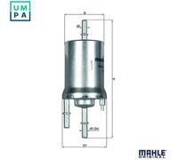 Fuel filter In-Line Filter KL 156/1 KNECHT for SKODA VW SEAT