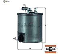 Fuel Filter KL174 Mahle 6110920101 A6110920101 78540973 72546288 Quality New