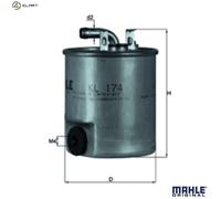 Fuel Filter KL174 Mahle 6110920101 A6110920101 78540973 72546288 Quality New