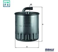 Mahle Fuel Filter KL 179 Original fits Mercedes C220 2.2D 2000–2003 6110901252 6110920001