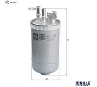 Mahle Original Fuel Filter KL230 – 80 mm Diameter, 200.1 mm Height – Fits Ford Mondeo