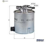 Fuel filter In-Line Filter KL 404/25 KNECHT for DACIA RENAULT