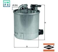 Knecht Fuel Filter KL440/23 (Mahle 16400JX50A) - fits Nissan Qashqai J10 1.5D K9K430 2010-2013