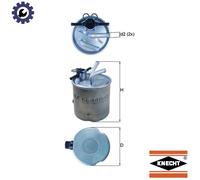 Fuel Filter fits NISSAN PATHFINDER R51 2.5D 2006 on YD25DDTi Mahle 16400EC00A