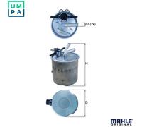 Fuel Filter fits NISSAN PATHFINDER R51 2.5D 2006 on YD25DDTi Mahle 16400EC00A