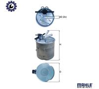 Fuel Filter fits NISSAN PATHFINDER R51 2.5D 2006 on YD25DDTi Mahle 16400EC00A