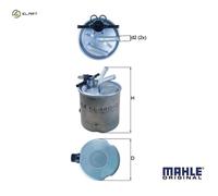 Fuel Filter fits NISSAN PATHFINDER R51 2.5D 2006 on YD25DDTi Mahle 16400EC00A