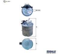 Fuel Filter fits NISSAN PATHFINDER R51 2.5D 2006 on YD25DDTi Mahle 16400EC00A