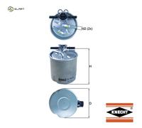 Fuel Filter KL440/40 Mahle 16400JY00A 16400JY00C 16400JY09D