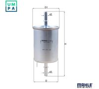 Mahle Original Fuel Filter KL 470 – In-line, Ø54.7–55 mm, H162 mm – Fits Chevrolet Aveo/Kalos