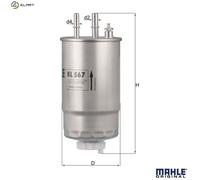 Fuel Filter fits FORD Mahle 1729042 BS519155A BS519155AA Top Quality Guaranteed