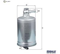 Genuine Mahle In-Line Engine Fuel Filter - KL599
