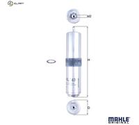 Fuel filter In-Line Filter KL 763D MAHLE for ALPINA BMW