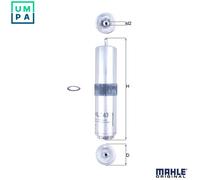 Fuel filter In-Line Filter KL 763D MAHLE for ALPINA BMW