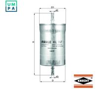 Fuel filter In-Line Filter KL 767 KNECHT for SEAT EXEO EXEO ST