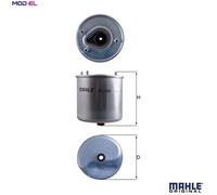 Mahle Original Fuel Filter KL780 – In-line, 92mm x 110mm – Fits Ford, Mazda, Volvo