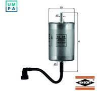 Mahle Original Fuel Filter KL 80 In-Line - for Porsche Boxster, 911 Convertible