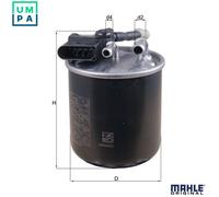 Mahle Original Fuel Filter KL 913 - Inline Ø86.5mm x H123.8mm - Fits Mercedes-Benz & Infiniti