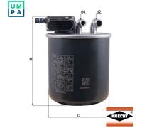 Genuine Mahle In-Line Engine Fuel Filter - KL942