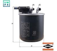 Genuine Mahle In-Line Engine Fuel Filter - KL942