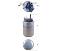 Fuel Filter KL1048 Mahle 164001KB2B