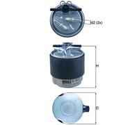 Fuel Filter KL440/41 Mahle 16400JD50A 16400JD50D 16400JD52A 16400JD52D