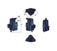 Mahle Fuel Filter Assembly KL469 fits Renault Clio Modus - Genuine Part