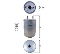 Fuel Filter KL752/5D Mahle 164001501R 164006378R 164008816R 72375244 Quality New