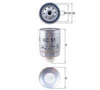 MAHLE Fuel Filter KC51 – Spin-on, 78.2mm – Fits Fiat, Peugeot, Citroen, Rover