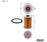 Mahle Original Fuel Filter Element KX183D - 77.7 mm - Fits Nissan, Renault, Vauxhall
