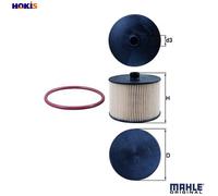 Fuel Filter KX201D 78533028 by MAHLE ORIGINAL - Single