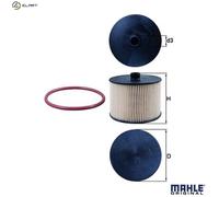 Fuel Filter KX201D 78533028 by MAHLE ORIGINAL - Single