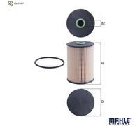 Fuel Filter fits VW GOLF 1.6D 1.9D 2.0D 03 to 14 CFFB Mahle 1K0127177B Quality