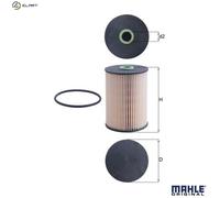 Fuel Filter fits VW BEETLE 5C 2.0D 11 to 16 Mahle 1K0127177B 1K0127400K Quality