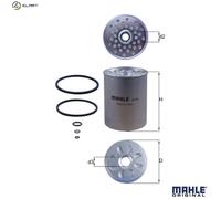 Fuel Filter KX24D 77649205 by MAHLE ORIGINAL - Single