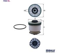 Mahle Original Fuel Filter KX 385D - 82 mm diameter, 84.5 mm height - Fits Ford Ranger
