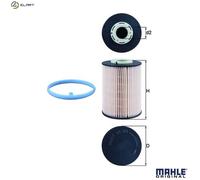 Fuel Filter fits VOLVO XC60 Mk1, Mk2 2.0D 2.4D 2008 on Mahle 1718140299 30681552
